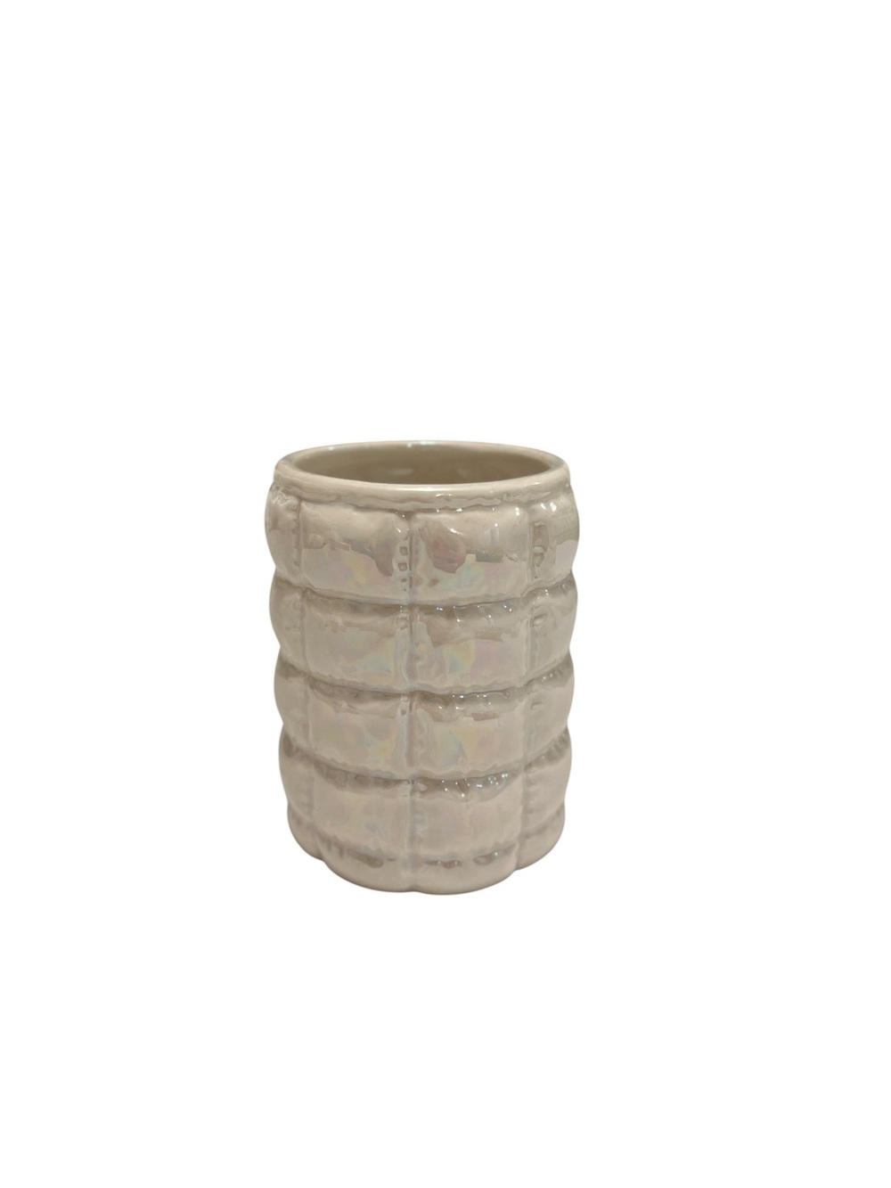 Urban Outfitters Marshmallow Puff Ceramic Tumbler Holder White